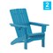 Flash Furniture Blue Adirondack Patio Chairs with Cupholder, 2PK 2-LE-HMP-1045-10-BL-GG - alternate 9